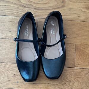 Black Mary Jane Flats